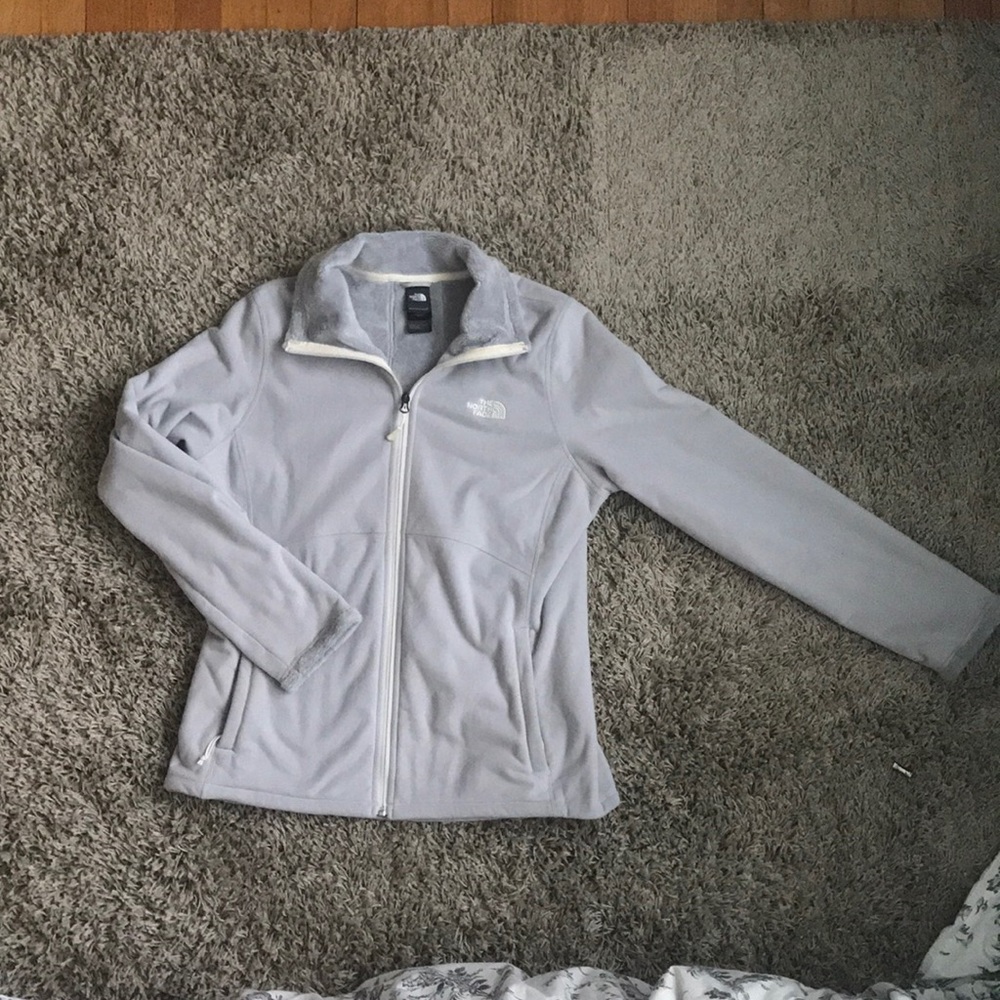 North Face Zip-Up Jacket in Light Blue